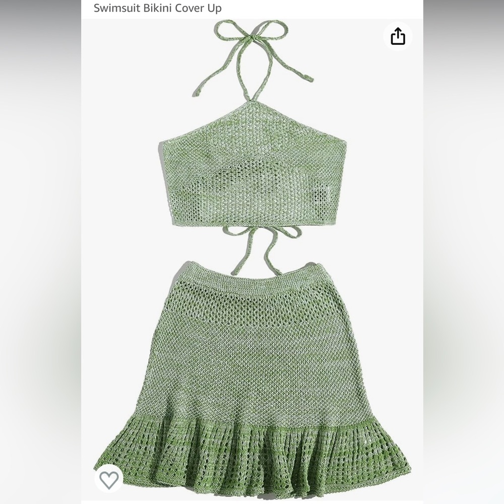 Halter top and ruffle skirt 2 piece set